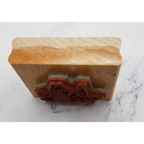 Stampin Up Fishing Frog on Lilly Pad Wood Mounted Rubber Stamp - Picture 6 of 7